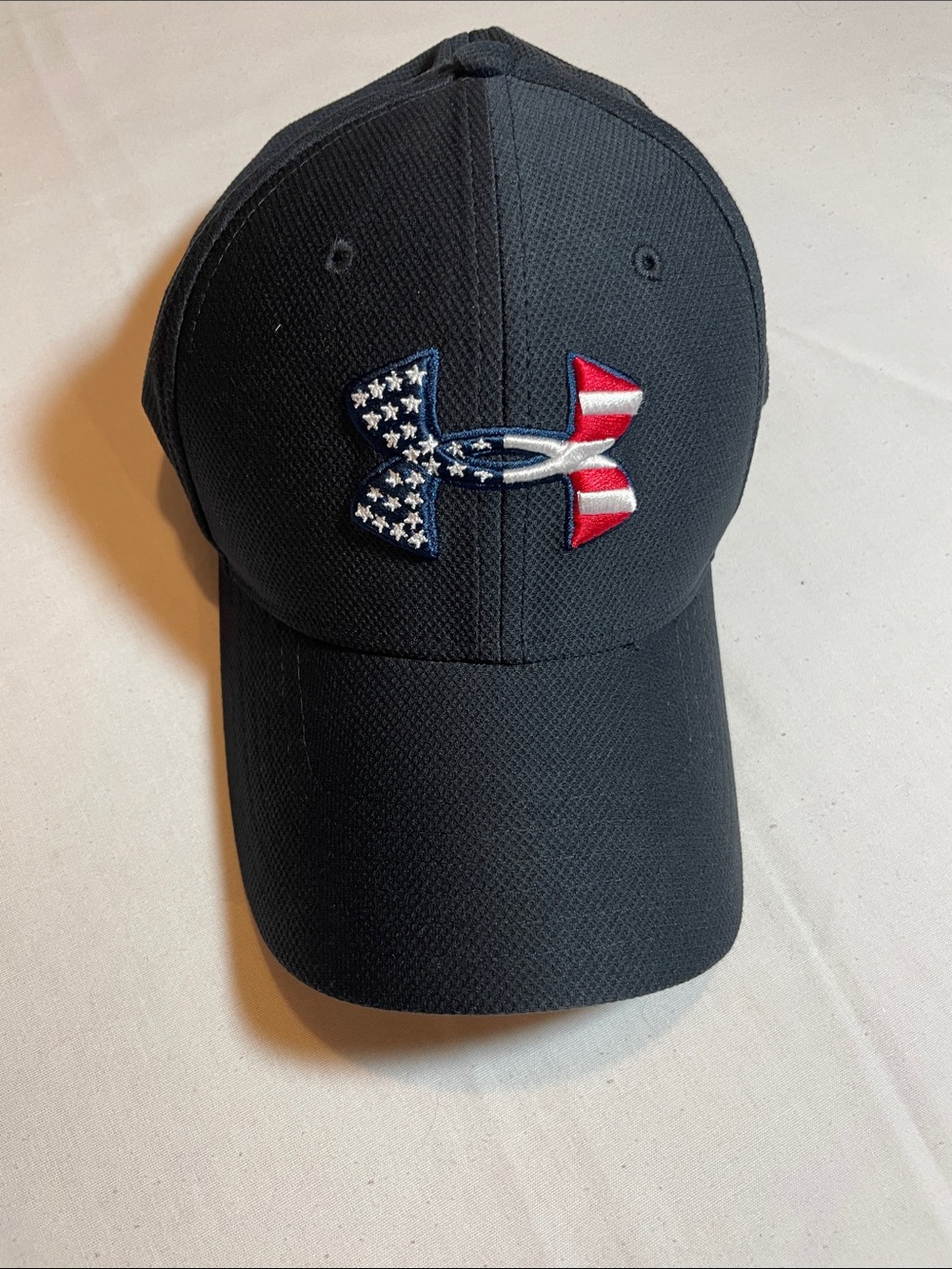 Under Armour Black Cap with American Flag UA Logo